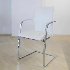 2er-Set Schwingstuhl 967-01 Chrom Glanz F 40 Leder No1 Nuvola 117