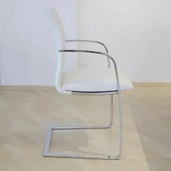 2er-Set Schwingstuhl 967-01 Chrom Glanz F 40 Leder No1 Nuvola 117