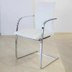 2er-Set Schwingstuhl 967-01 Chrom Glanz F 40 Leder No1 Nuvola 117