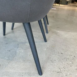 2er-Set Sessel 1376 10 Leder Vintage 1410 Cigar Braun Grau Füße Eiche Geflammt Geölt Mit Kunststoffgleitern