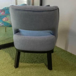 2er-Set Sessel Alf Eiche Schwarz Stoff 401 Casual 58 Light Blue