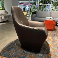 2er-Set Sessel Cantate Leder Raffino 210 Mustang Fuß Stahl Epoxy E2200 Nuit