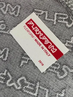 2er-Set Sessel Guscioalto Stoff Extra Ebe 1164 Grau Gestell Metall Brüniert Inklusive Kissen