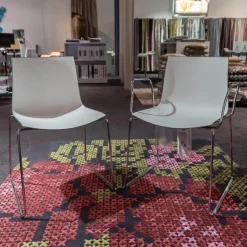 2er-Set Stühle Catifa 46 Kufengestell Polyprophylen Zweifarbig PO00217 Minz/Weiß Stahl CRO Verchromt