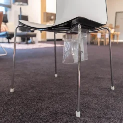 2er-Set Stühle Catifa 46 Schwarz Vierfussgestell Chrom mit Schale Zweifarbig PO00209 Schwarz/Weiß