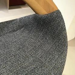 6er-Set Stühle Harta Stoff Marine Grau Gestell Metall Anthrazit mit Drehfunktion