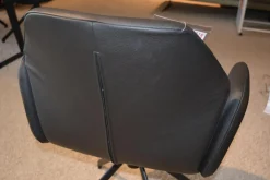 6er-Set Stühle Mirella-C Leder Toledo Nero Spinnengestell Schwarz mit Rückholfeder