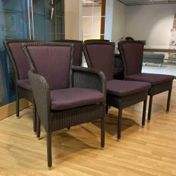 6er-Set Stühle Nova Loomgeflecht Stoffbezug 70069-0003 Lila