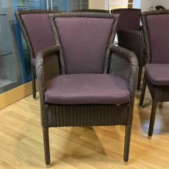 6er-Set Stühle Nova Loomgeflecht Stoffbezug 70069-0003 Lila