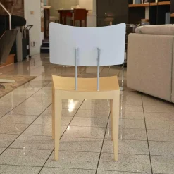 4er-Set Stuhl 711-25 Sitz Sperrholz Buche Rücken Edelstahl