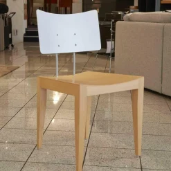 4er-Set Stuhl 711-25 Sitz Sperrholz Buche Rücken Edelstahl