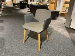 2er-Set Stuhl Aye ALSF MA R Vorne Stoff Canva Hinten Leder 2407 70272 Schwarz Braun Gestell Eiche Naturöl