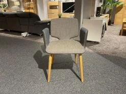 2er-Set Stuhl Aye ALSF MA R Vorne Stoff Canva Hinten Leder 2407 70272 Schwarz Braun Gestell Eiche Naturöl