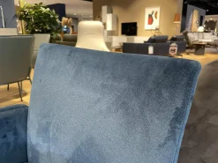 2er-Set Stuhl Brandon A Stoff Royalblue Blau Rahmen Lack Matt Schwarz Mit Doppelrollen Schwarz