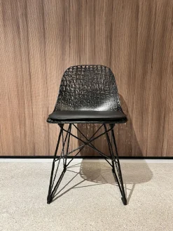 2er-Set Stuhl Carbon Chair Schwarz Mit Kissen