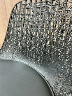 2er-Set Stuhl Carbon Chair Schwarz Mit Kissen