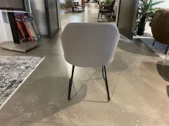 4er-Set Stuhl Choice Stoff Cane Line Natté Taupe Grau Schale Polypropylen Schwarz Gestell Kufe Stahl Black Schwarz Warmverzinkt