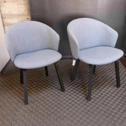 2er-Set Stuhl Close Stoff Blau