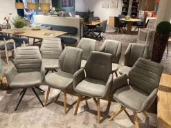 8er-Set Stuhl Dalyan Stoff Chicago Grau