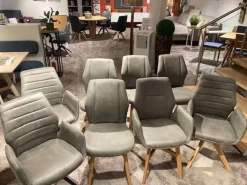 8er-Set Stuhl Dalyan Stoff Chicago Grau