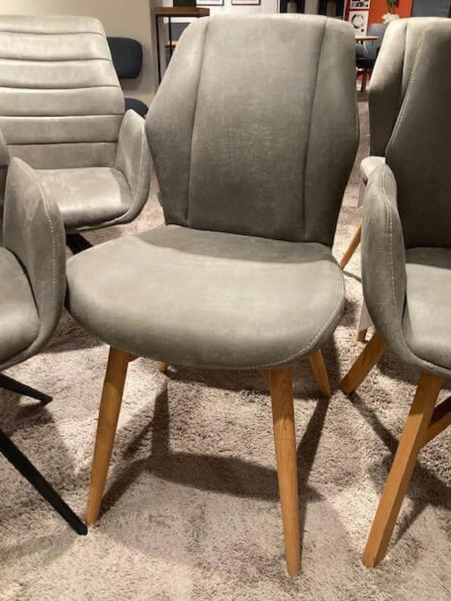 8er-Set Stuhl Dalyan Stoff Chicago Grau