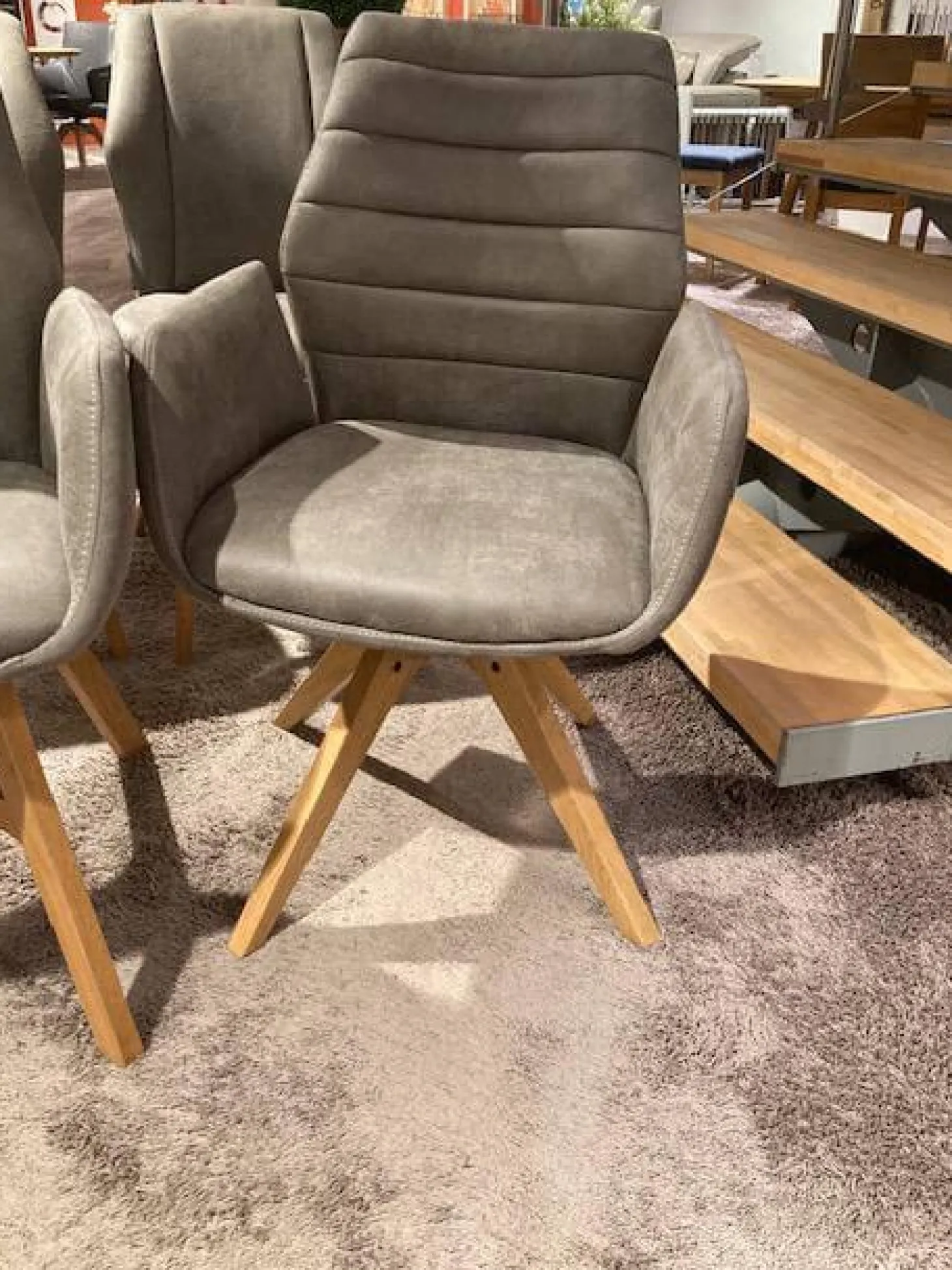 8er-Set Stuhl Dalyan Stoff Chicago Grau