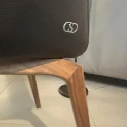 2er-Set Stuhl DS 279 01 Leder Select Café Braun Gestell Nussbaum