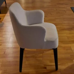 6er-Set Stuhl Febo Maxalto Apta Stoff Licata Natur Beine Eiche Schwarz