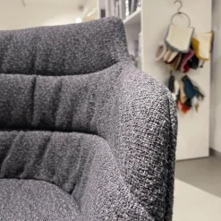 2er-Set Stuhl Flow Slim Stoff Sbiancato Tika mit vier Füßen in Bleicheiche