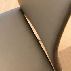 4er-Set Stuhl Freischwinger Luma Leder Grau