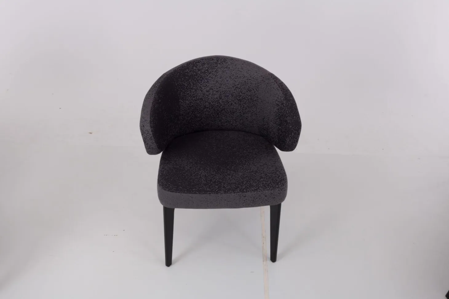 6er-Set Stuhl George Stoff Milkyway Rohi Grau Gestell Holz Schwarz Mit Drehbeschlag