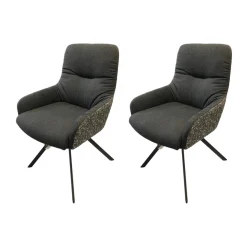 2er-Set Stuhl Greta 2274 Stoff Innenschale Dallas Anthrazit Außenschale Enschede