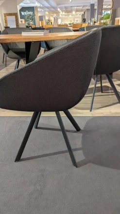 6er-Set Stuhl 18hundert Leder Colorado 756 Anthrazit Gestell Schwarzgrau