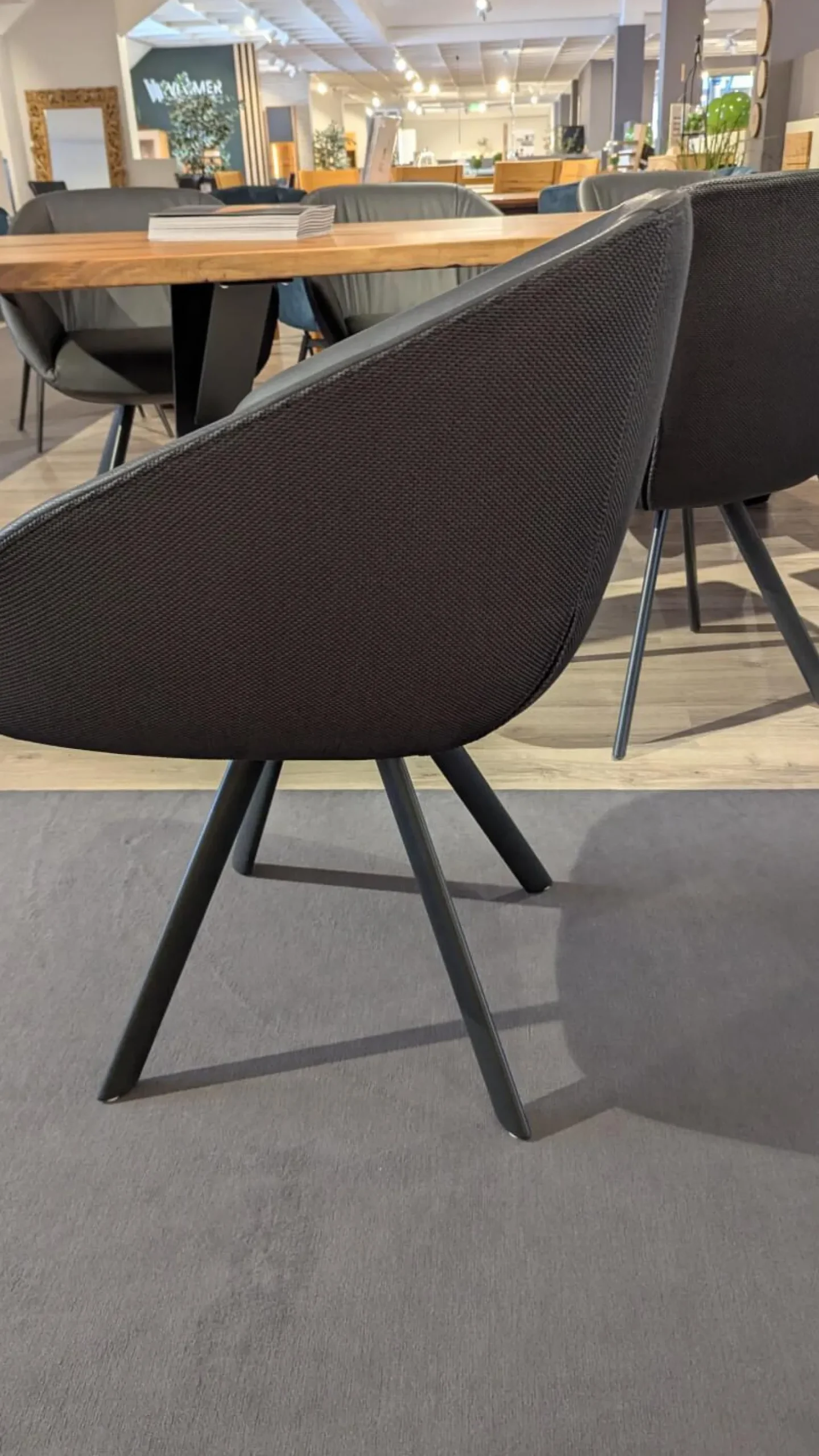 6er-Set Stuhl 18hundert Leder Colorado 756 Anthrazit Gestell Schwarzgrau