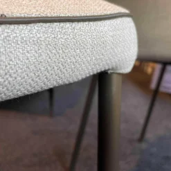 2er-Set Stuhl Jaro 200 Stoff Alina 071 Fawn Keder Leder Comfort Fango