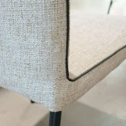 5er-Set Stuhl Jaro 100 Stoff Frozen Harmony Gestell Schwarz