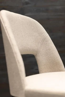 6er-Set Stuhl Judith Stoff Evelin 582 Grau Gestell Holz Schwarz