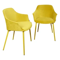 2er-Set Stuhl Kedua Bezug BEL-105 A Dreieckiges Metallrohrgestell