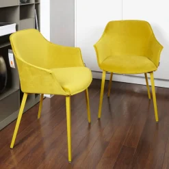 2er-Set Stuhl Kedua Bezug BEL-105 A Dreieckiges Metallrohrgestell