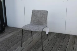 2er-Set Stuhl Liz Mit Und Ohne Armlehne Stoff TAO 7734 Grau Gestell Stahl Pulverbeschichtet