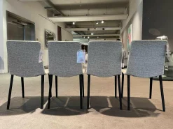 4er-Set Stuhl Liz Wood 1322 Stoffbezug Bamboo 7550 off white ohne Armlehne hoher Rücken Softpolsteru