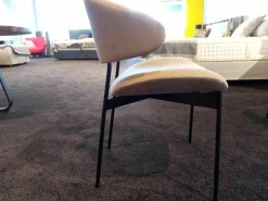 2er-Set Stuhl Luz Stoff Sahara Beige Gestell Schwarz