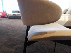 2er-Set Stuhl Luz Stoff Sahara Beige Gestell Schwarz