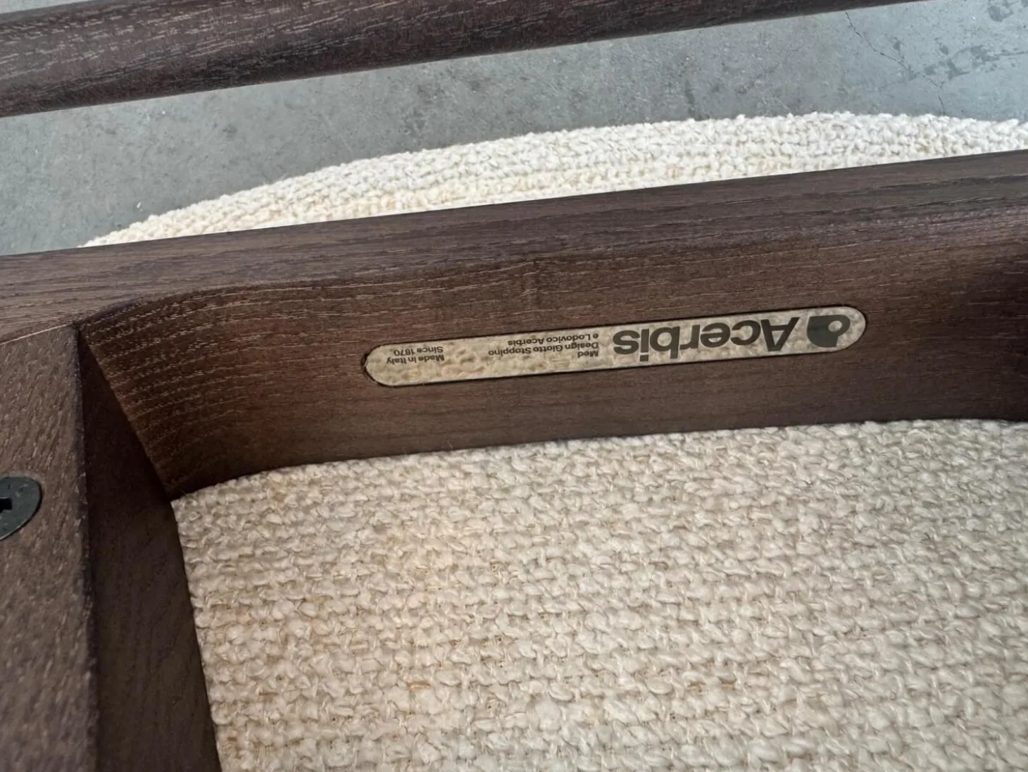 6er-Set Stuhl Med Stoff G Moss 04 R648 Beige Gestell Nussbaum Dunkel Gebeizt