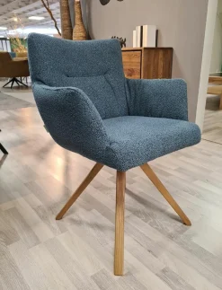 6er-Set Stuhl Nashville Stoff Alpine Denim Alpine Onyx Blau