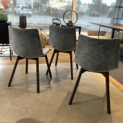 3er-Set Stuhl Nava Stoff Maple 742 Grau Blau