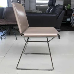 4er-Set Stuhl Neil Leder Tortora Rose Braun