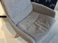 2er-Set Stuhl S 700 Stoff 4402 Grau Füße Eiche