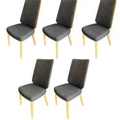 5er-Set Stuhl S 800 Stoff 4403 Schwarz