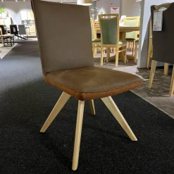 2er-Set Stuhl S1250 S3V Schemel 9 Massiv Wildeiche Natur 2207 Bezug Leder A India Musk Stoff 16 London 39 Schale S3